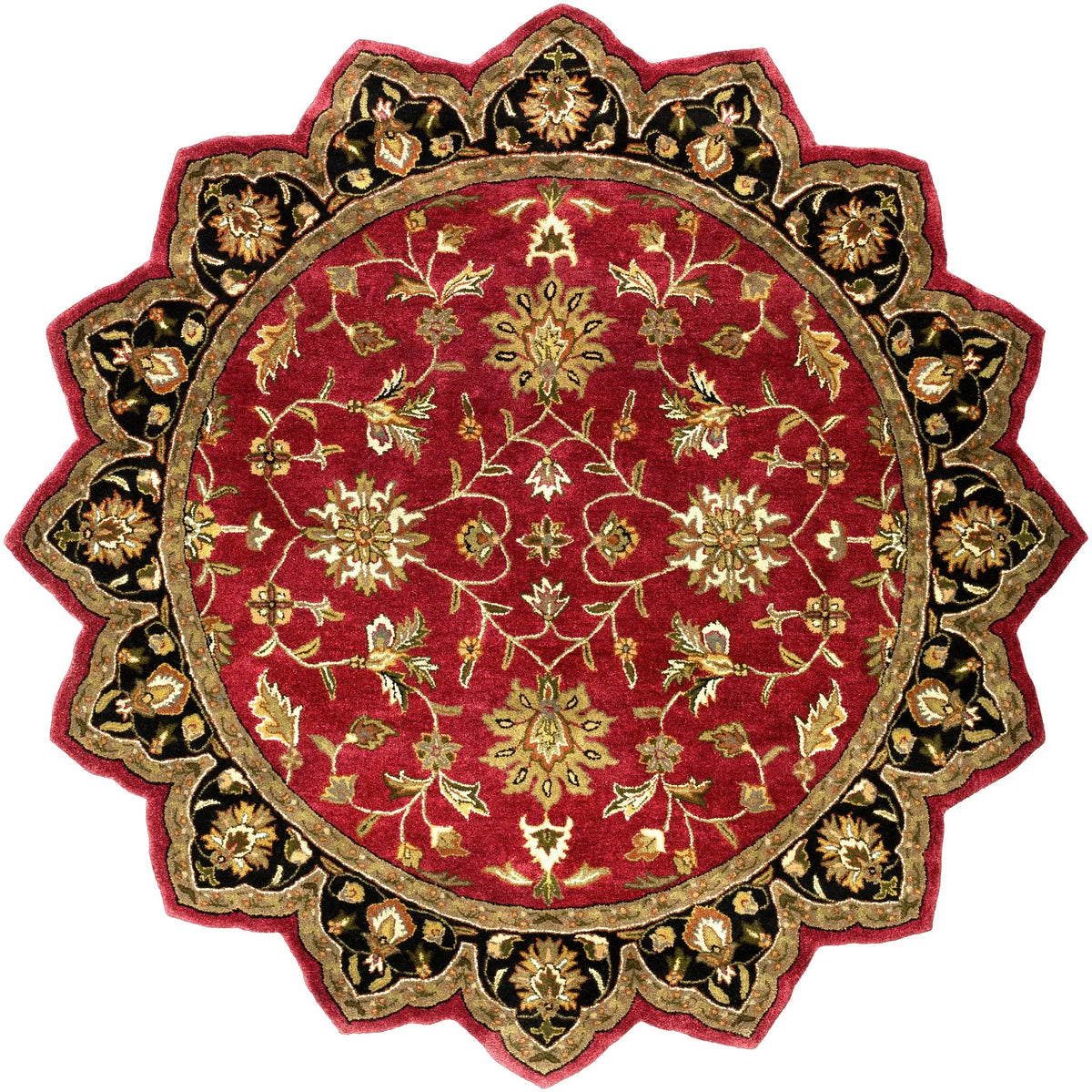 Crowne CRN-6013 Burgundy Area Rug by LIVABLISS