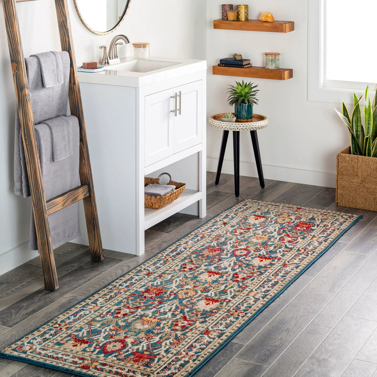 LIVABLISS Crafty CRT-2308 Blue Area Rug