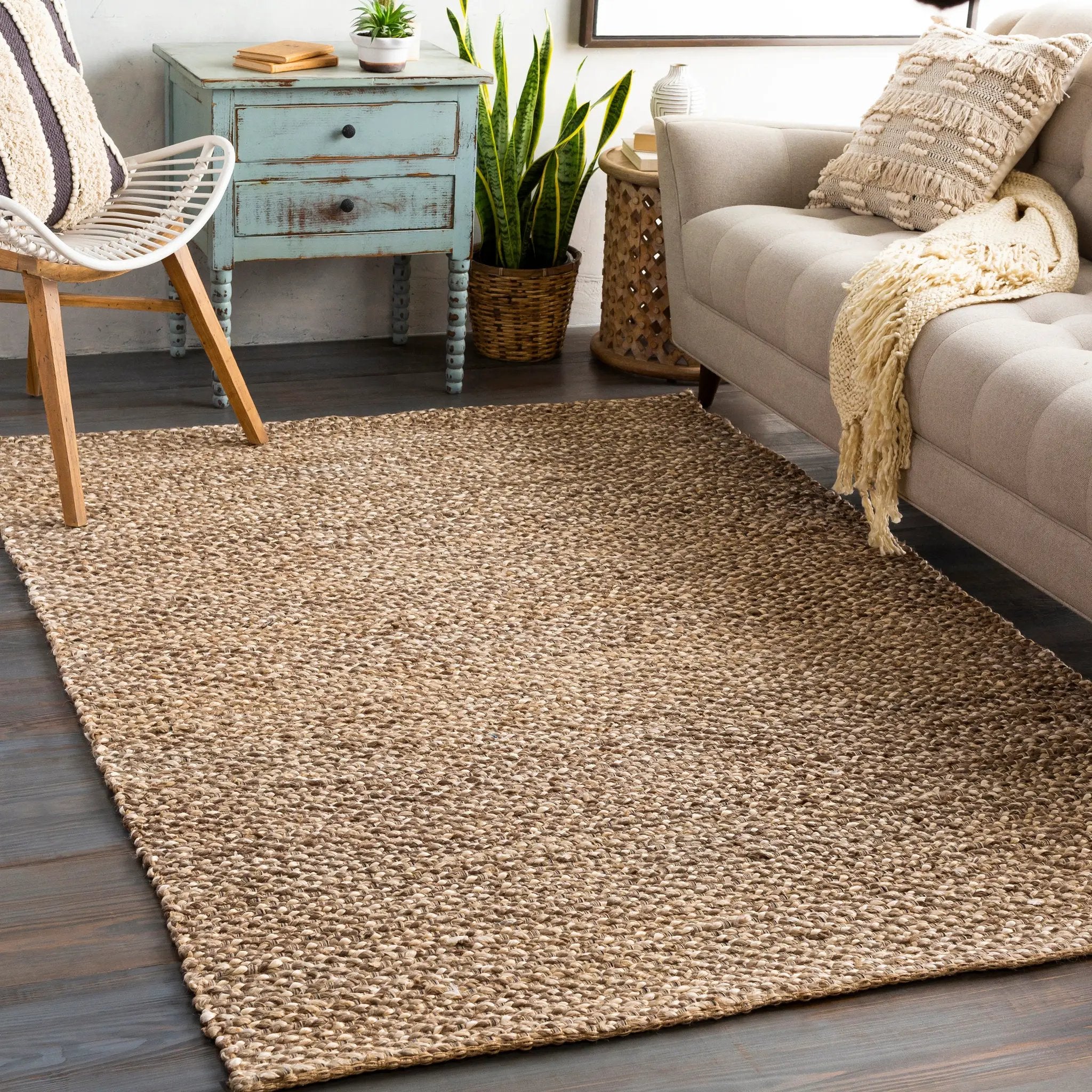 Curacao CUR-2301 Light-Brown Area Rug by LIVABLISS