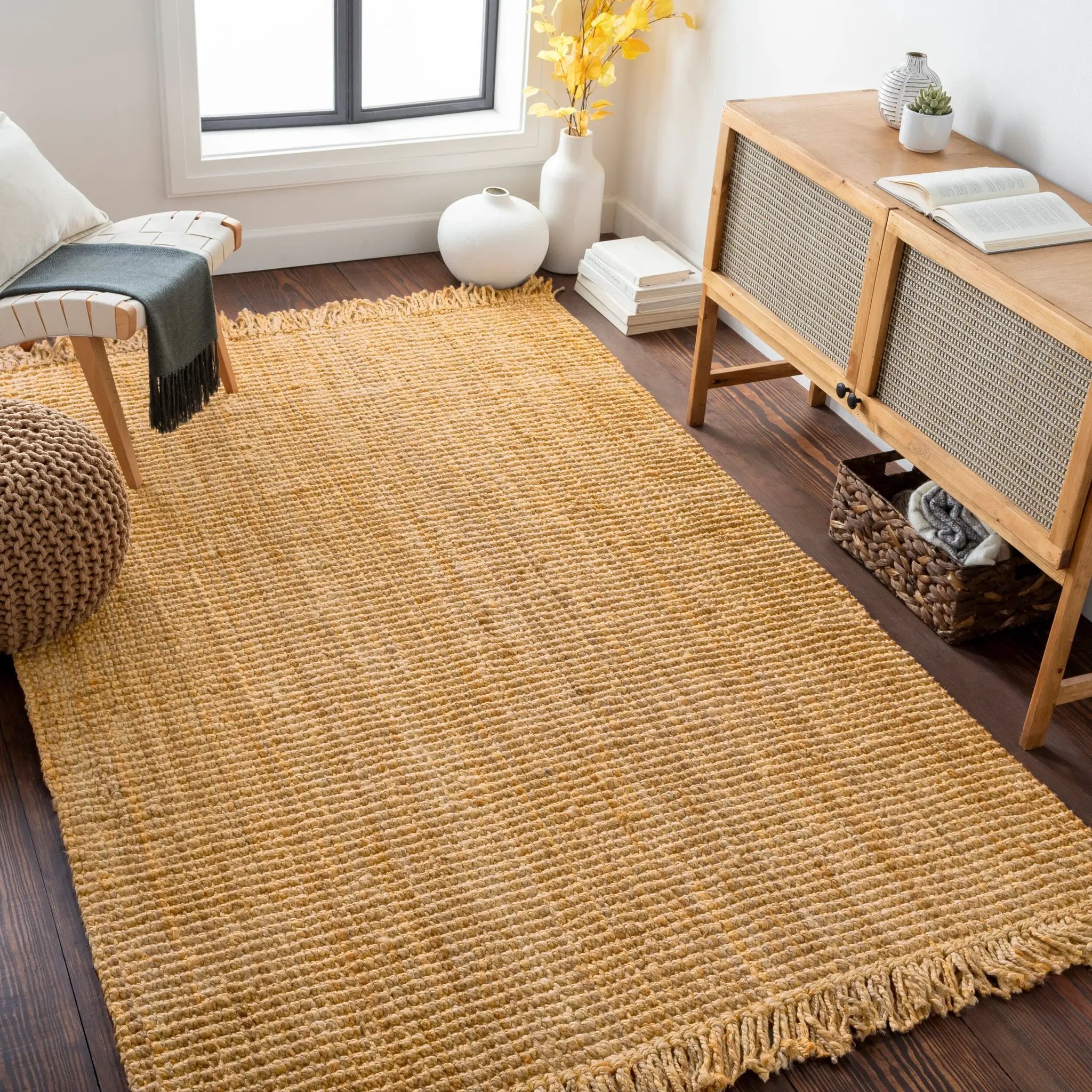 Chunky Naturals CYT-2300 Light Brown Area Rug by LIVABLISS