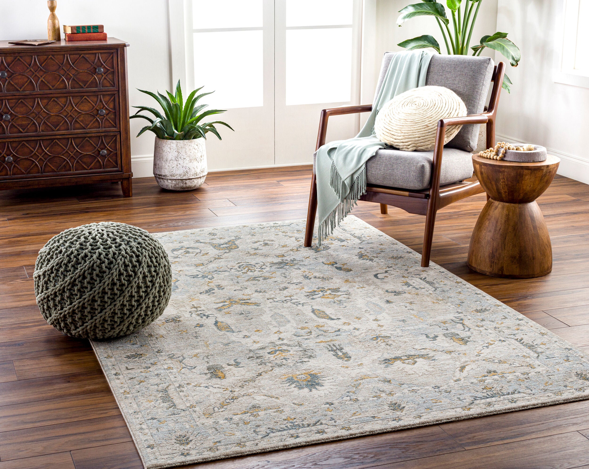Surya Dresden DRE-2308 Off-White Area Rug by LIVABLISS