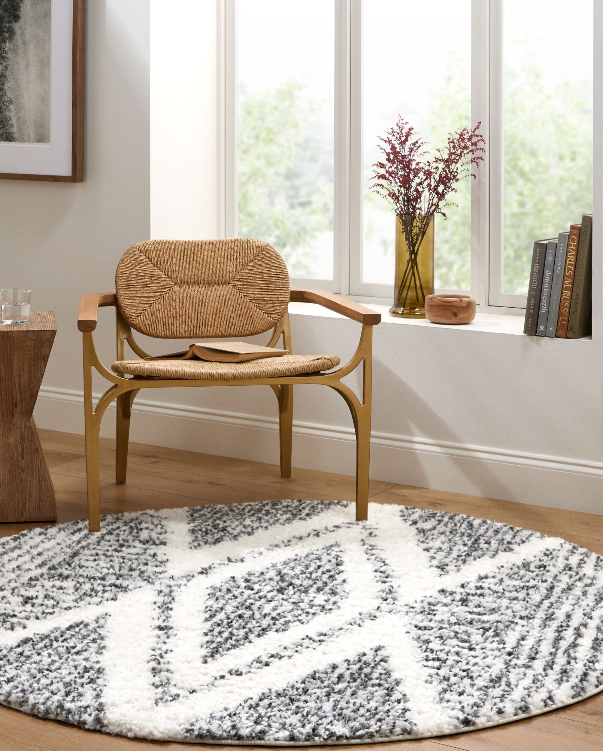 Surya Deluxe Shag DXS-2309 Black Area Rug by LIVABLISS