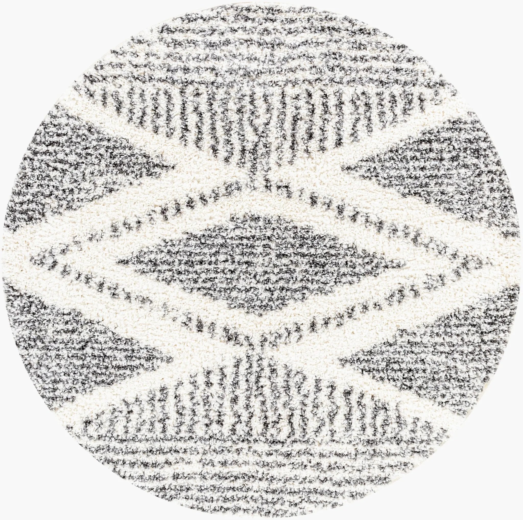 Deluxe Shag DXS-2309 Black Area Rug by LIVABLISS