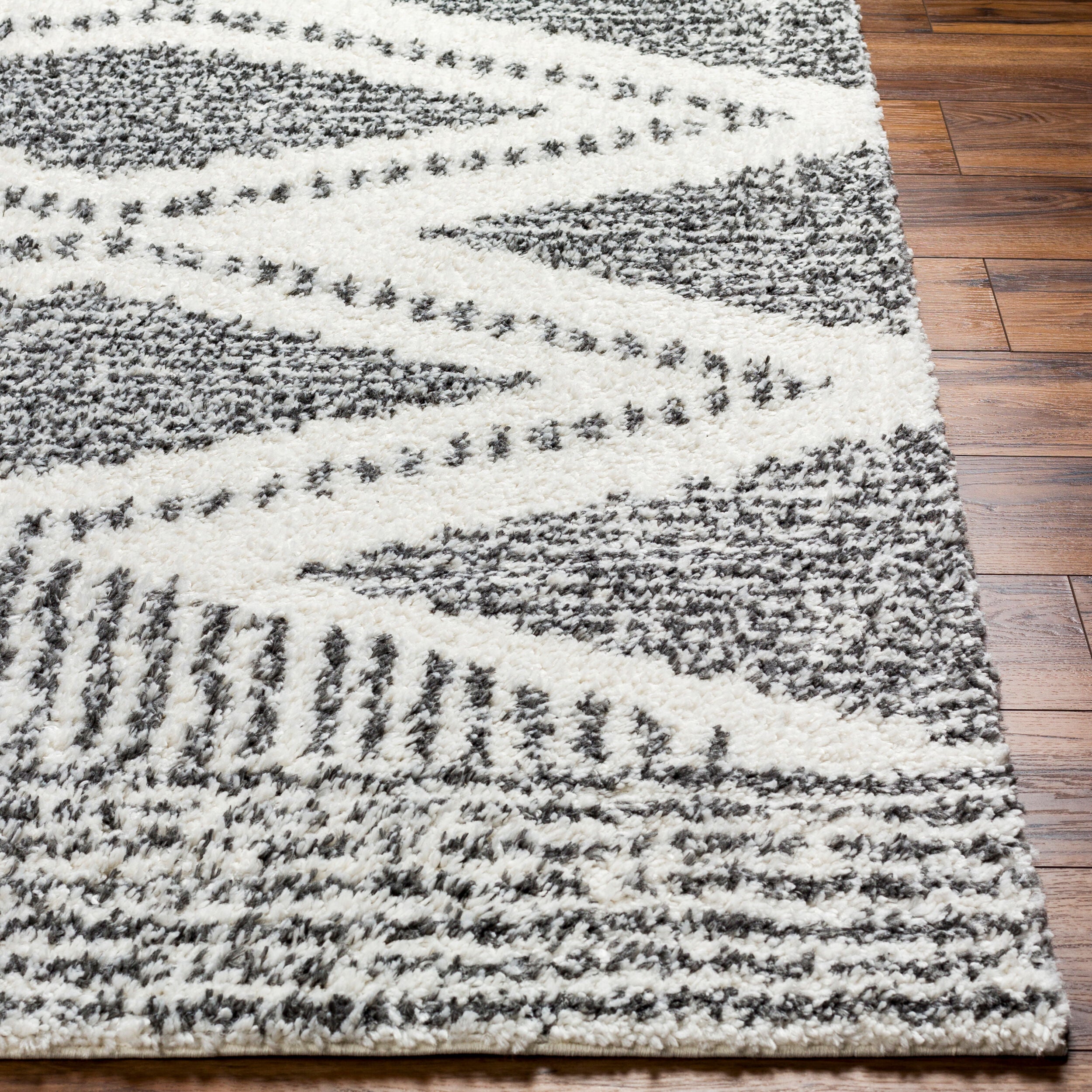 Surya Deluxe Shag DXS-2309 Black Area Rug by LIVABLISS