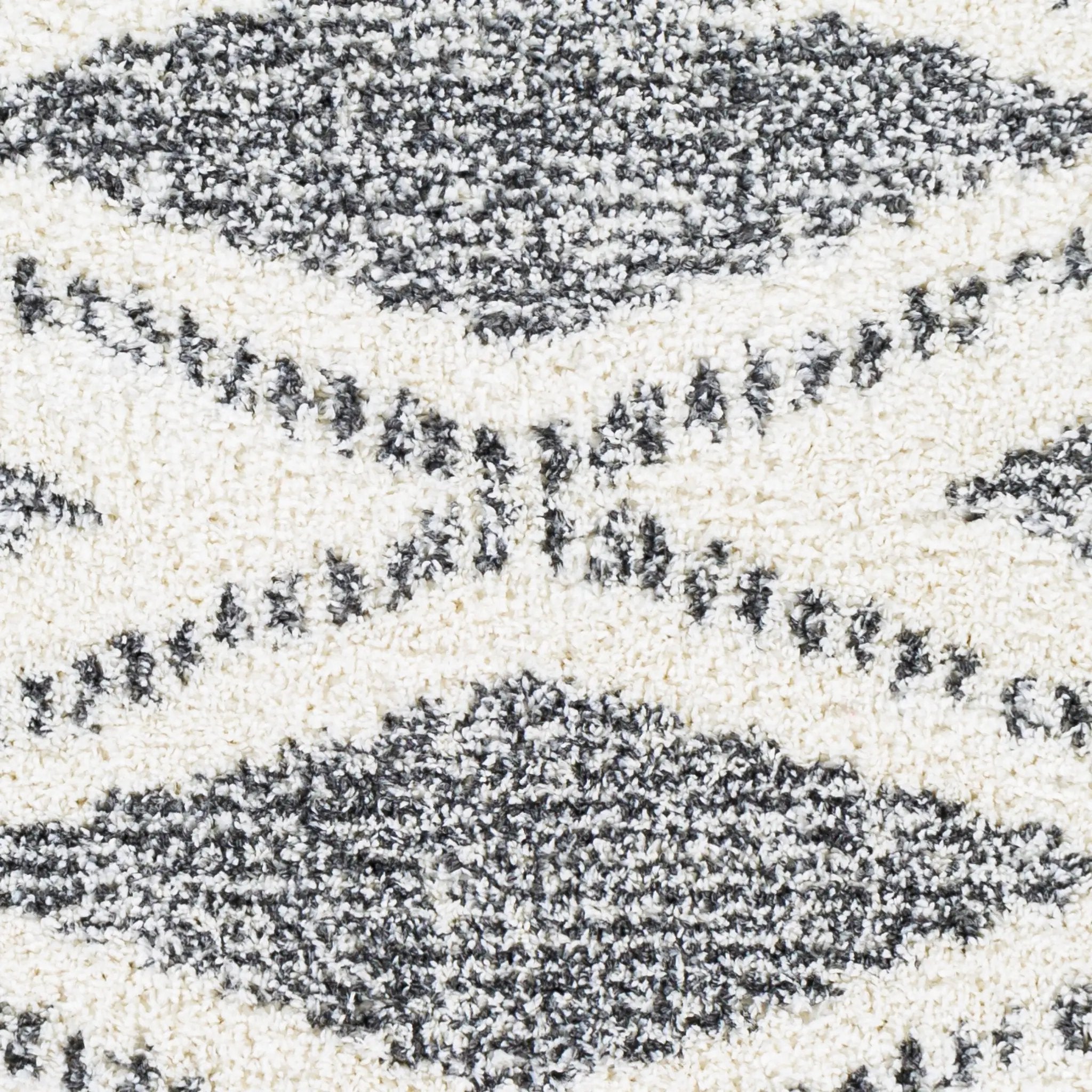 Deluxe Shag DXS-2309 Black Area Rug by LIVABLISS