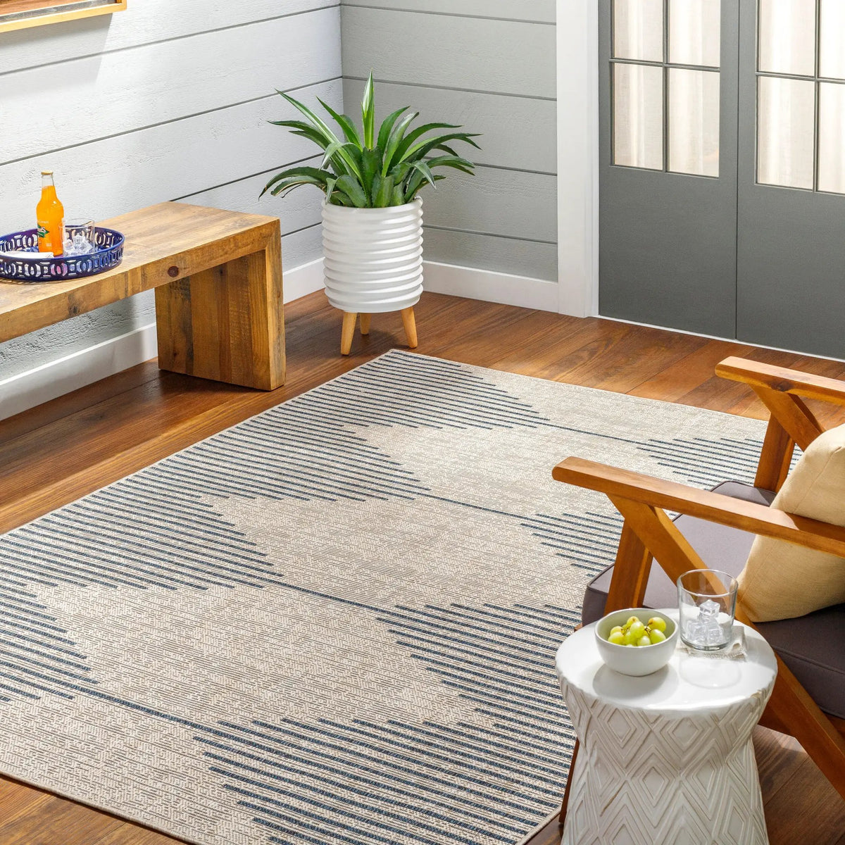 LIVABLISS Eagean EAG-2434 Navy Area Rug