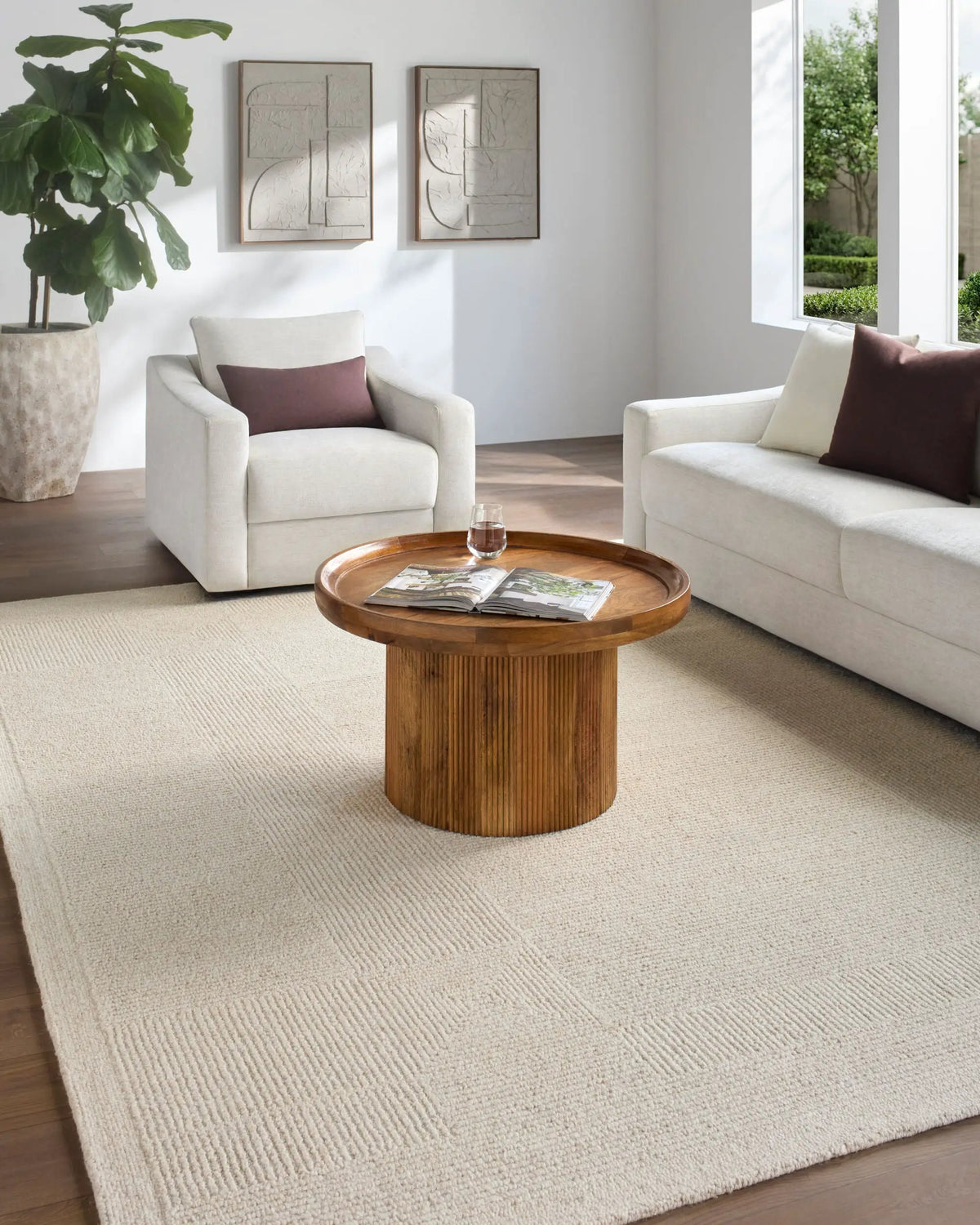Livabliss x Elle Decor Florian EDFL-2301 Ivory Area Rug
