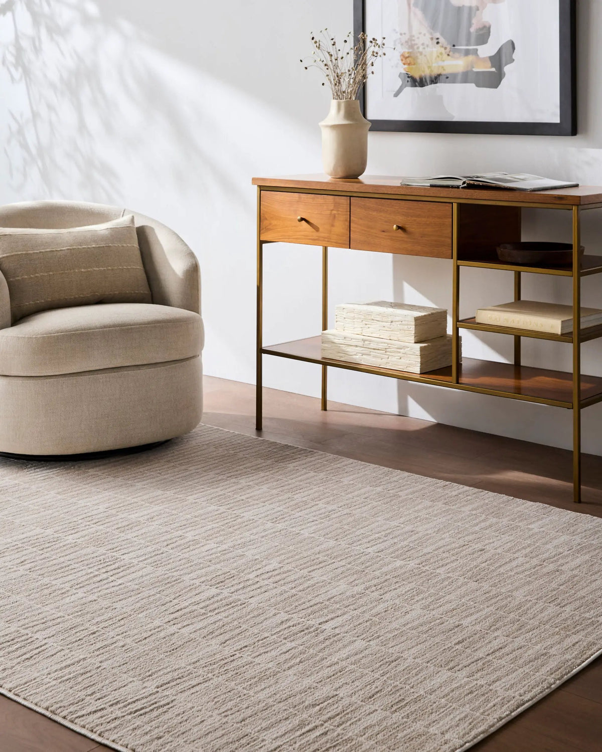Livabliss x Elle Decor Grenelle EDGN-2301 Taupe Area Rug