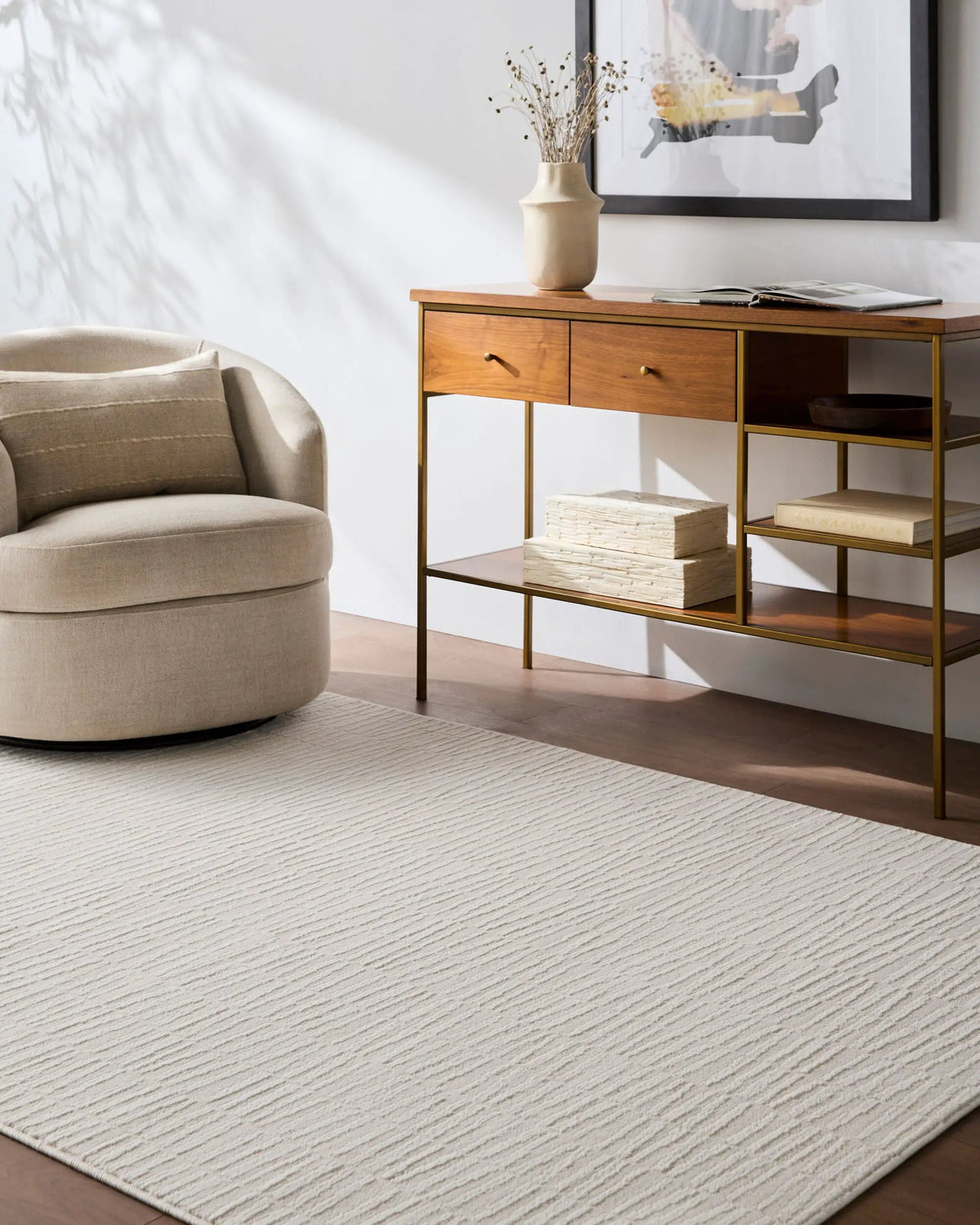 Livabliss x Elle Decor Grenelle EDGN-2302 Ivory Area Rug