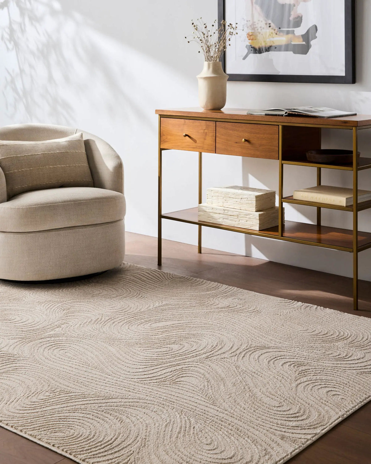 Livabliss x Elle Decor Grenelle EDGN-2303 Taupe Area Rug