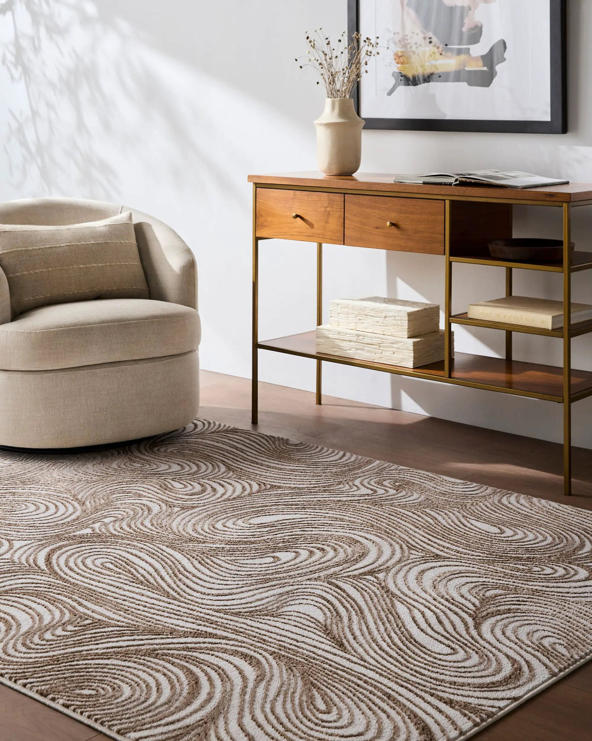 Livabliss x Elle Decor Grenelle EDGN-2305 Taupe Area Rug