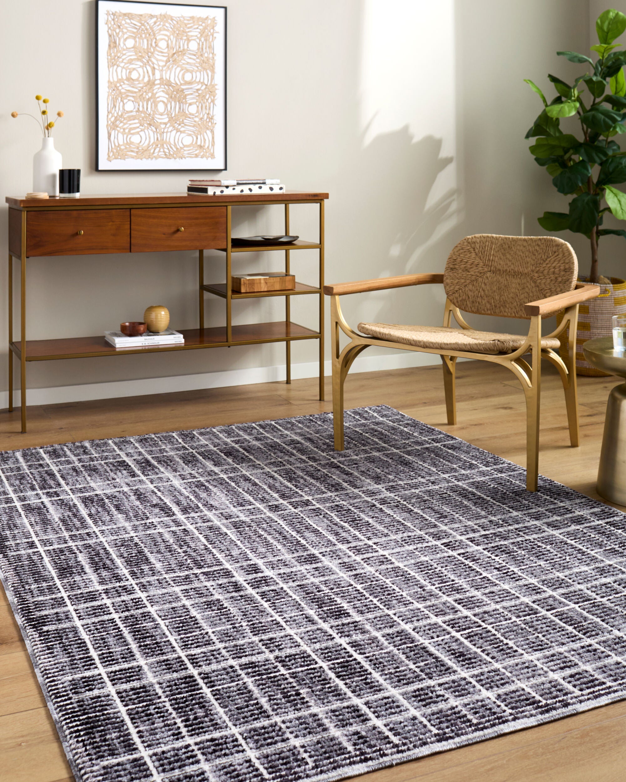 Elle Decor x Livabliss Odeon EDOD-2302 Black Area Rug