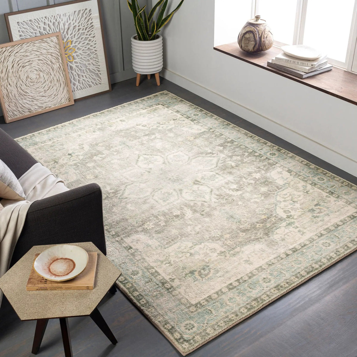 LIVABLISS Erin ERN-2309 Gray Area Rug