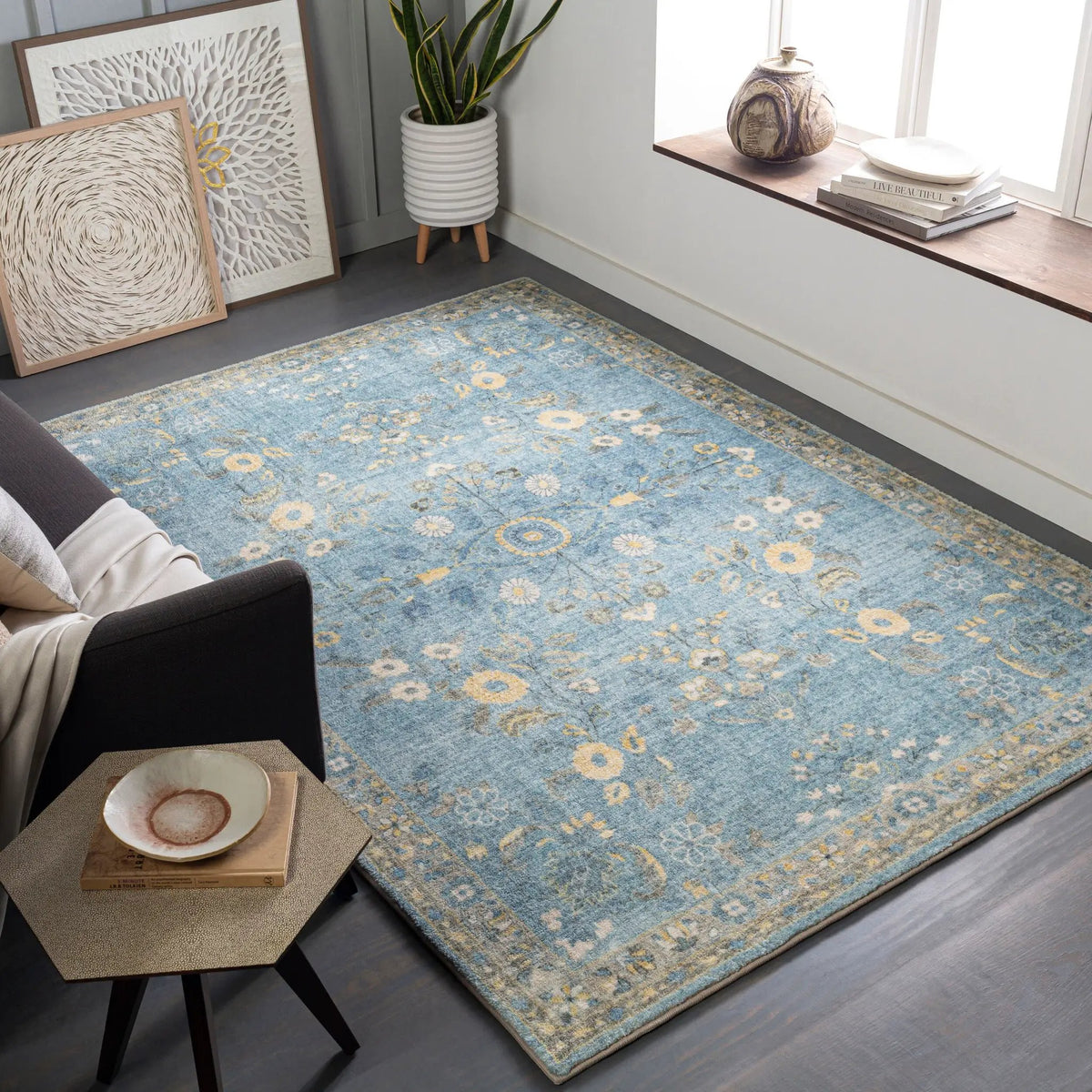 LIVABLISS Erin ERN-2311 Blue Area Rug