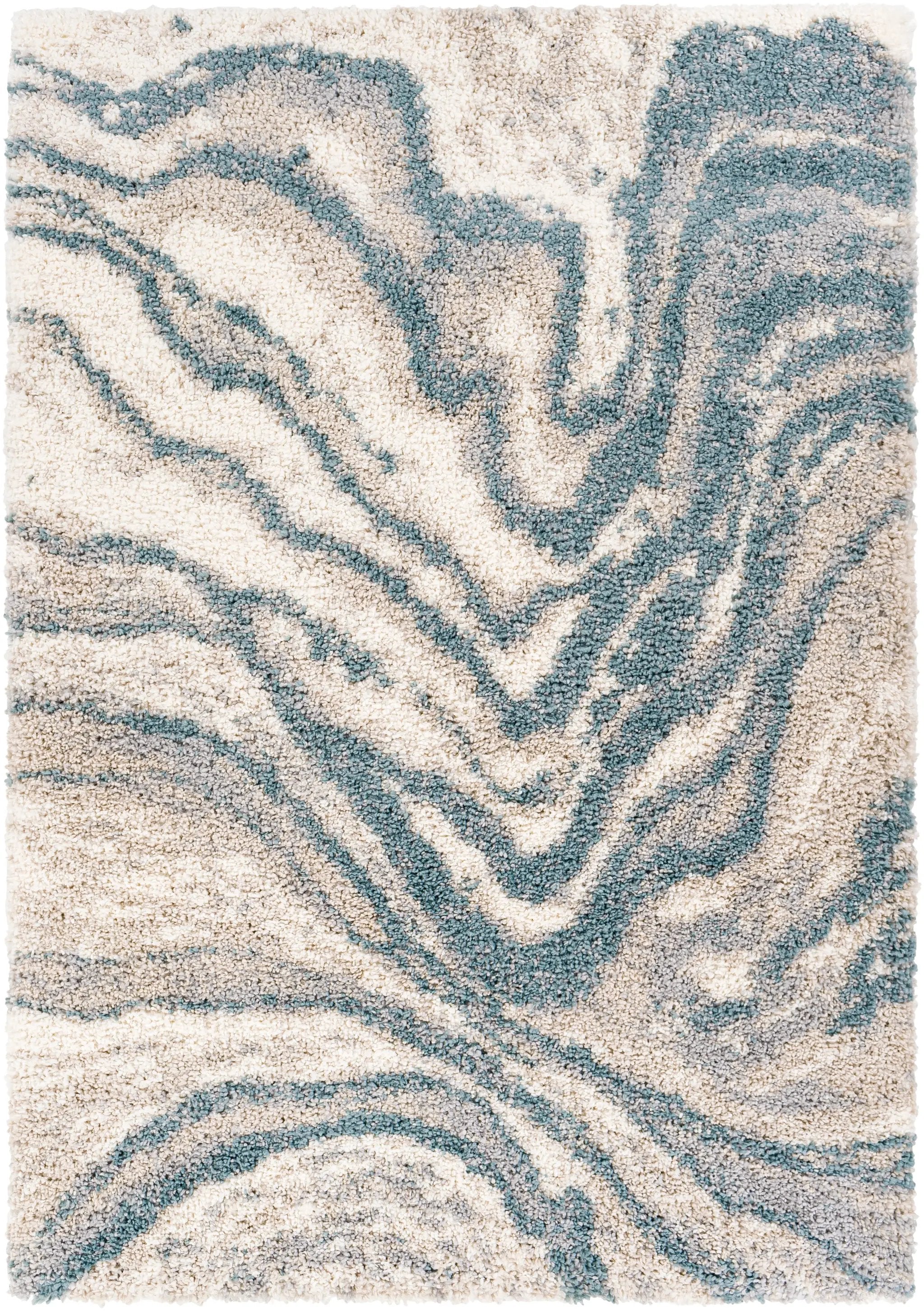 Eskimo Shag ESG-2305 Blue Area Rug by LIVABLISS