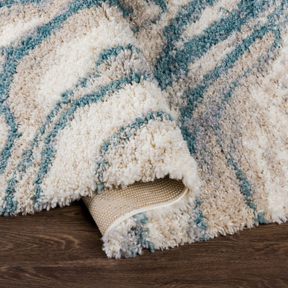 Surya Eskimo Shag ESG-2305 Blue Area Rug by LIVABLISS