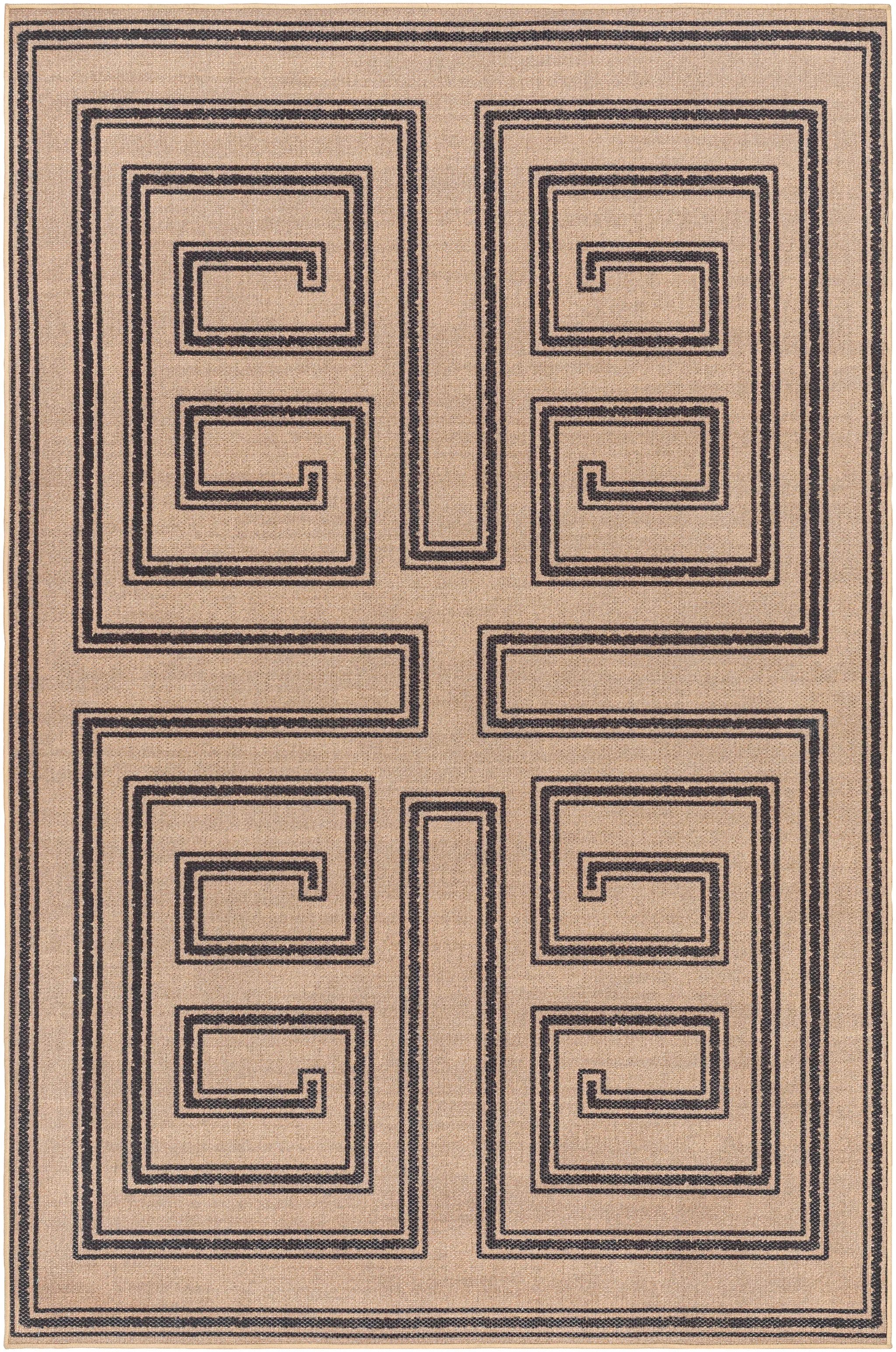 Ez Jute EZT-2307 Light-Brown Area Rug by LIVABLISS