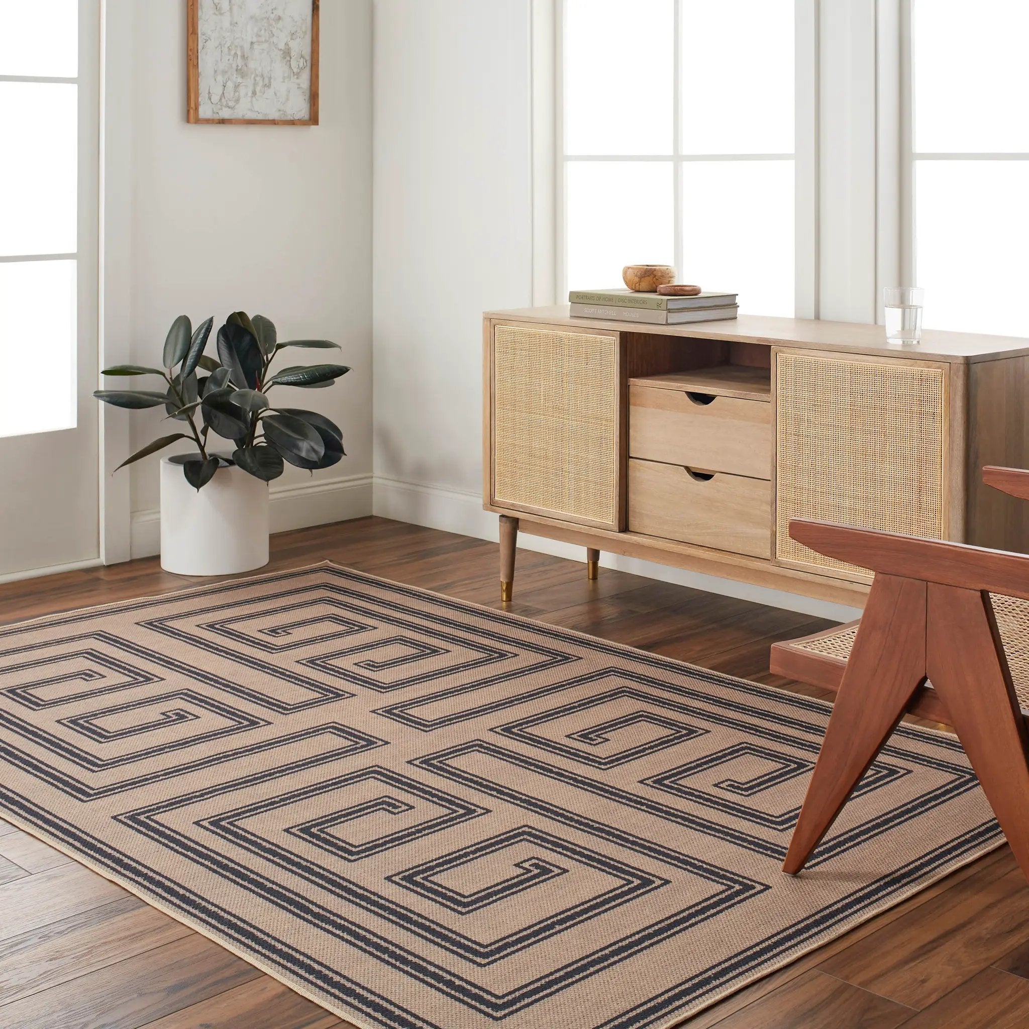 Ez Jute EZT-2307 Light-Brown Area Rug by LIVABLISS