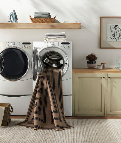 Livabliss Ez Jute EZT-2307 Light Brown Machine Washable Area Rug