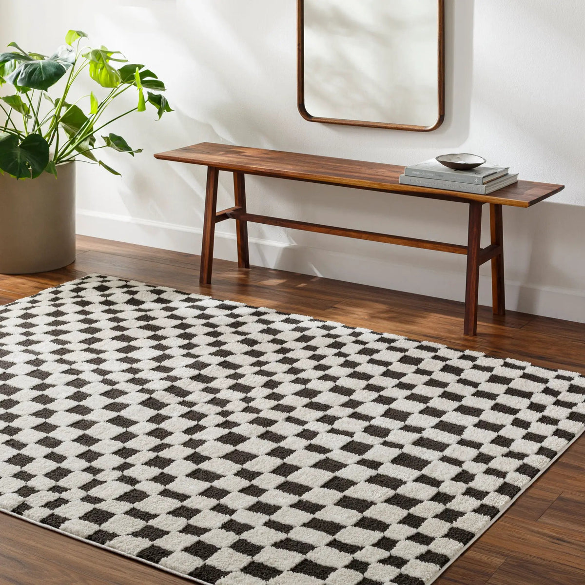 LIVABLISS Freud FEU-2302 Black Area Rug