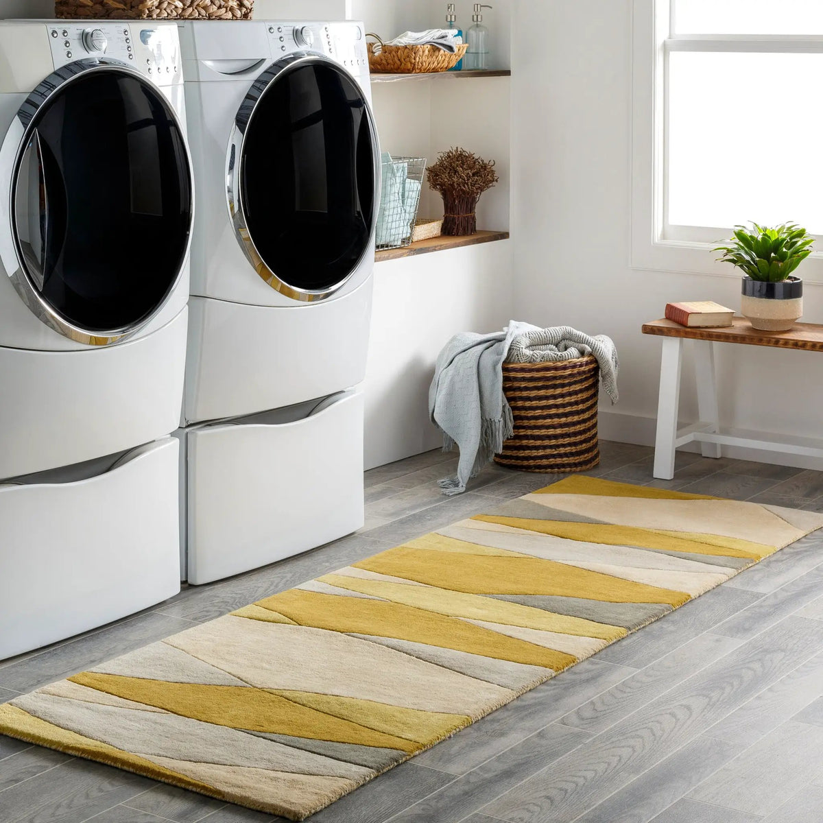 LIVABLISS Forum FM-7203 Yellow Area Rug