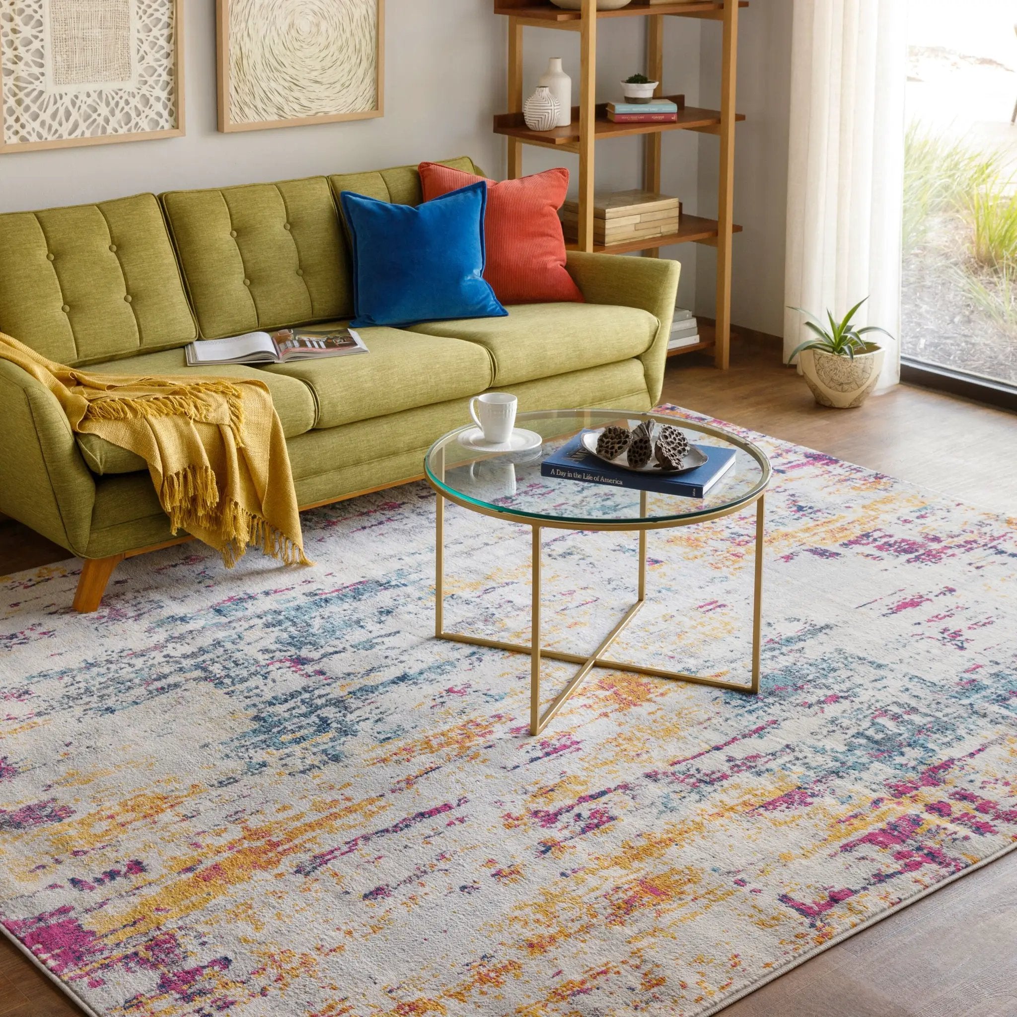 Floransa FSA-2330 Gray Area Rug by LIVABLISS