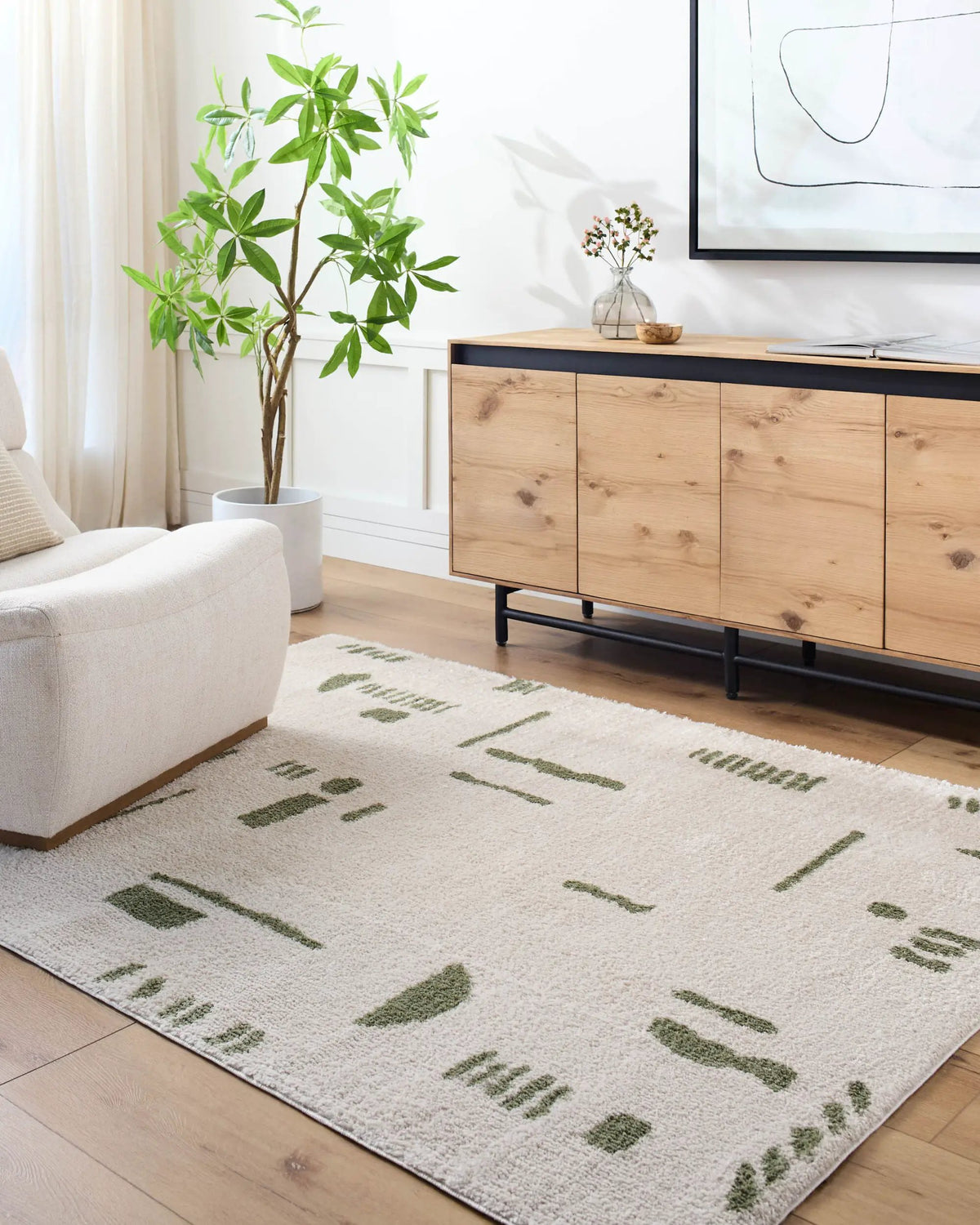 LIVABLISS Fossay Shag FSG-2302 Light-Beige Area Rug