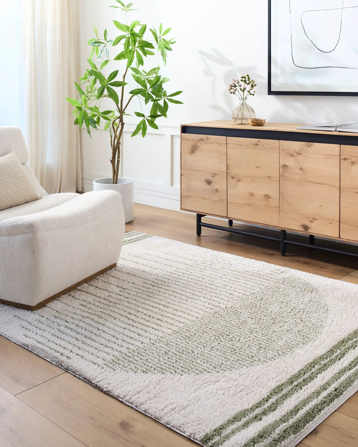 LIVABLISS Fossay Shag FSG-2307 Light-Beige Area Rug