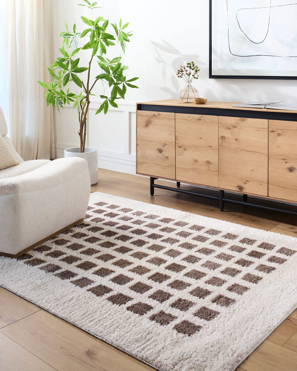 LIVABLISS Fossay Shag FSG-2318 Light-Beige Area Rug
