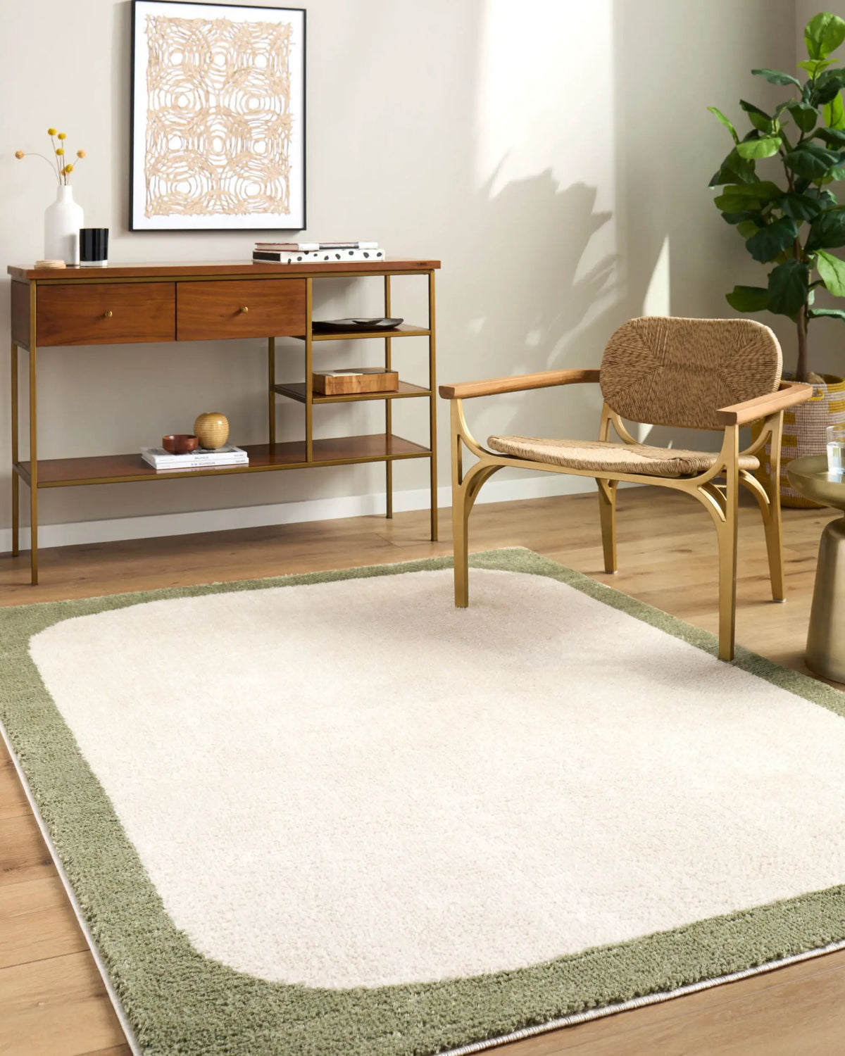 LIVABLISS Fossay Shag FSG-2344 Cream Area Rug