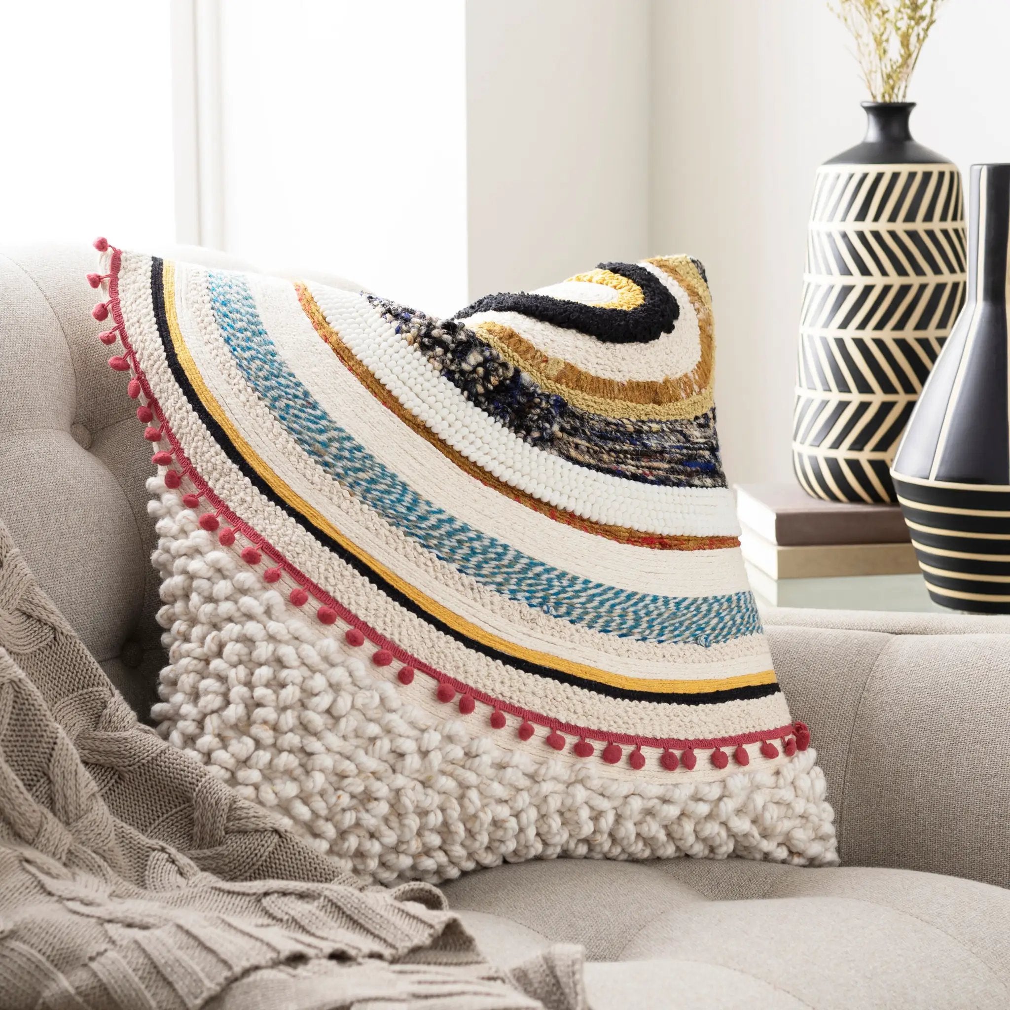 Surya Fleetwood FTW-001 Accent Pillow by LIVABLISS