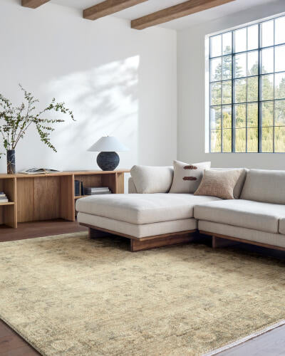 Galey Alix Fetscher GAHU-2301 Olive Area Rug by LIVABLISS