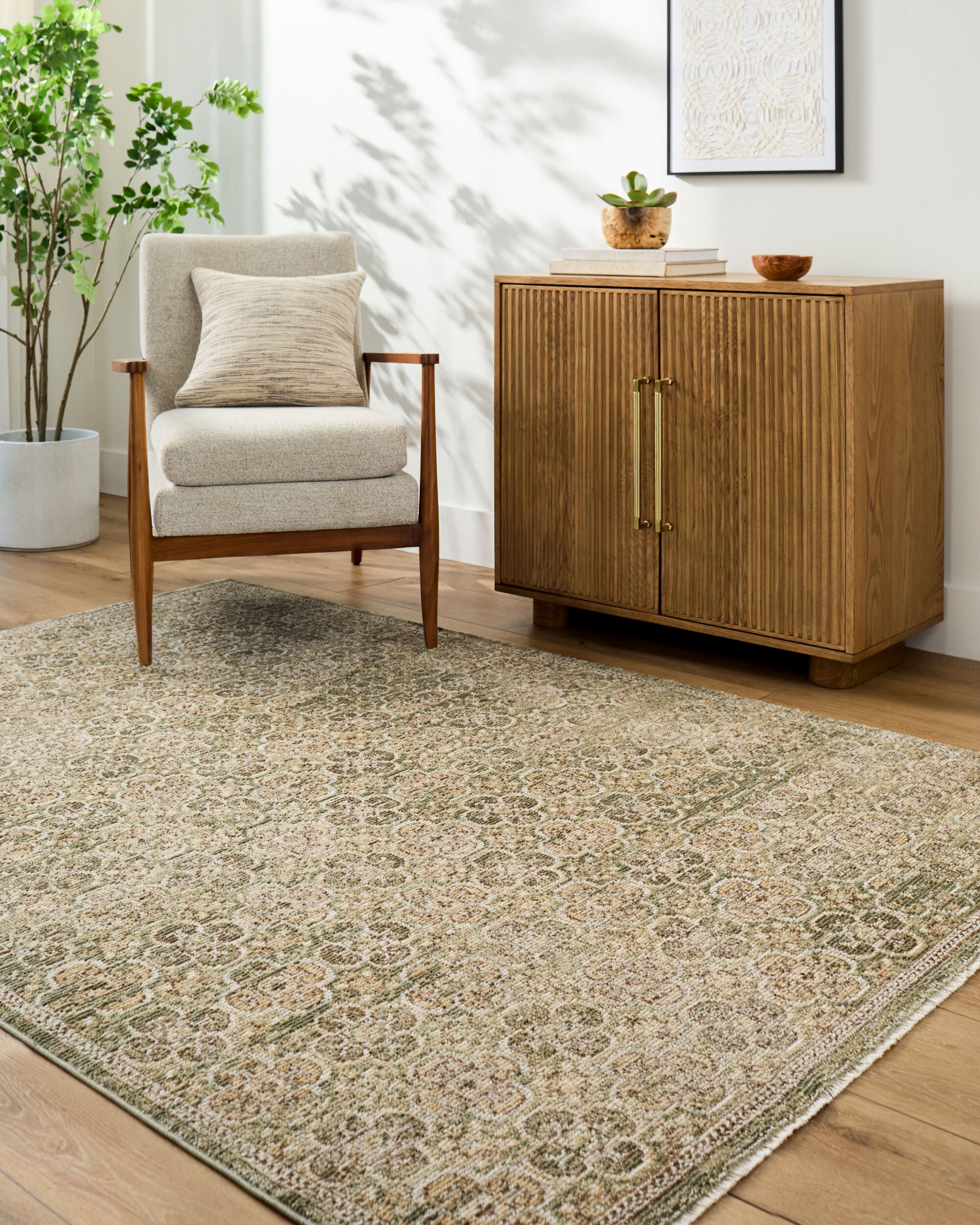 Galey Alix Myrtle Avenue GAMY-2301 Olive Area Rug by LIVABLISS