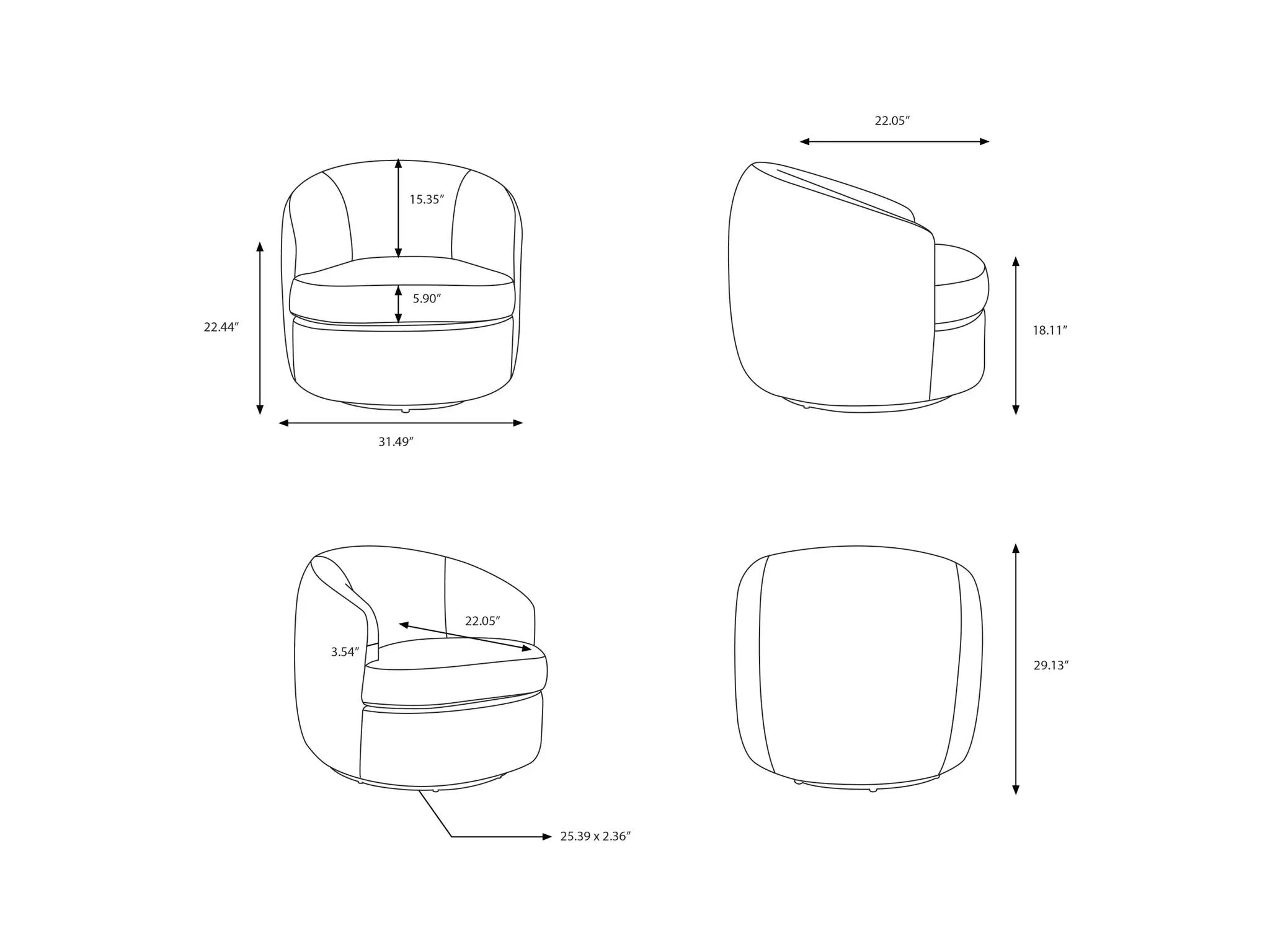 Sweeting GAST-001 Accent Chair by LIVABLISS