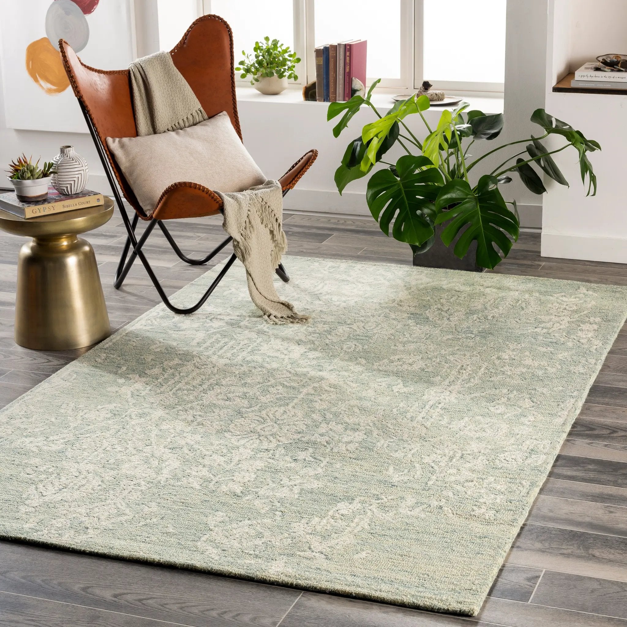 Granada GND-2333 Teal Area Rug by LIVABLISS