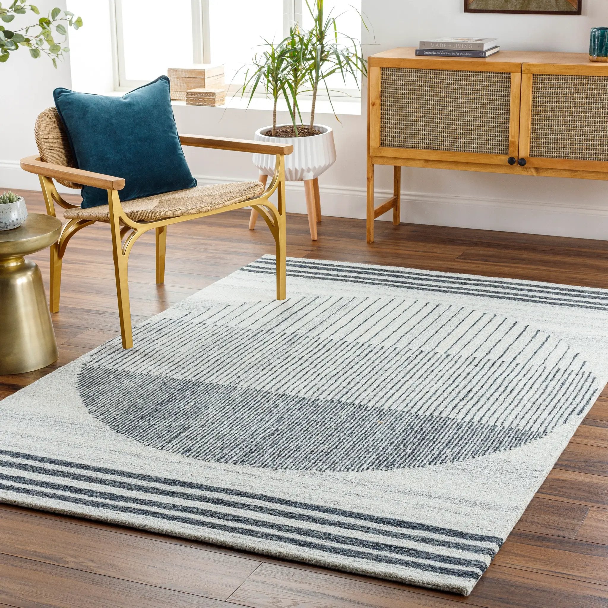 Granada GND-2334 Light-Beige Area Rug by LIVABLISS