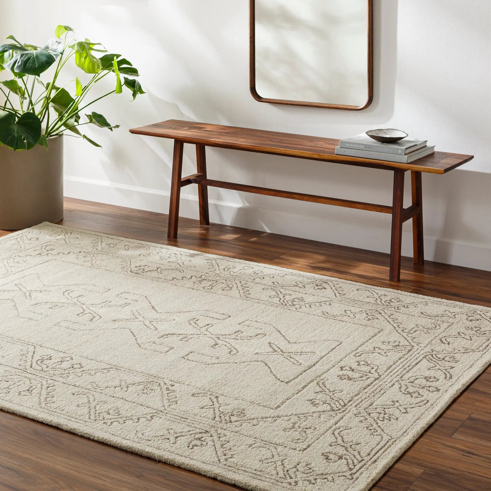 Granada GND-2355 Ivory Area Rug by LIVABLISS