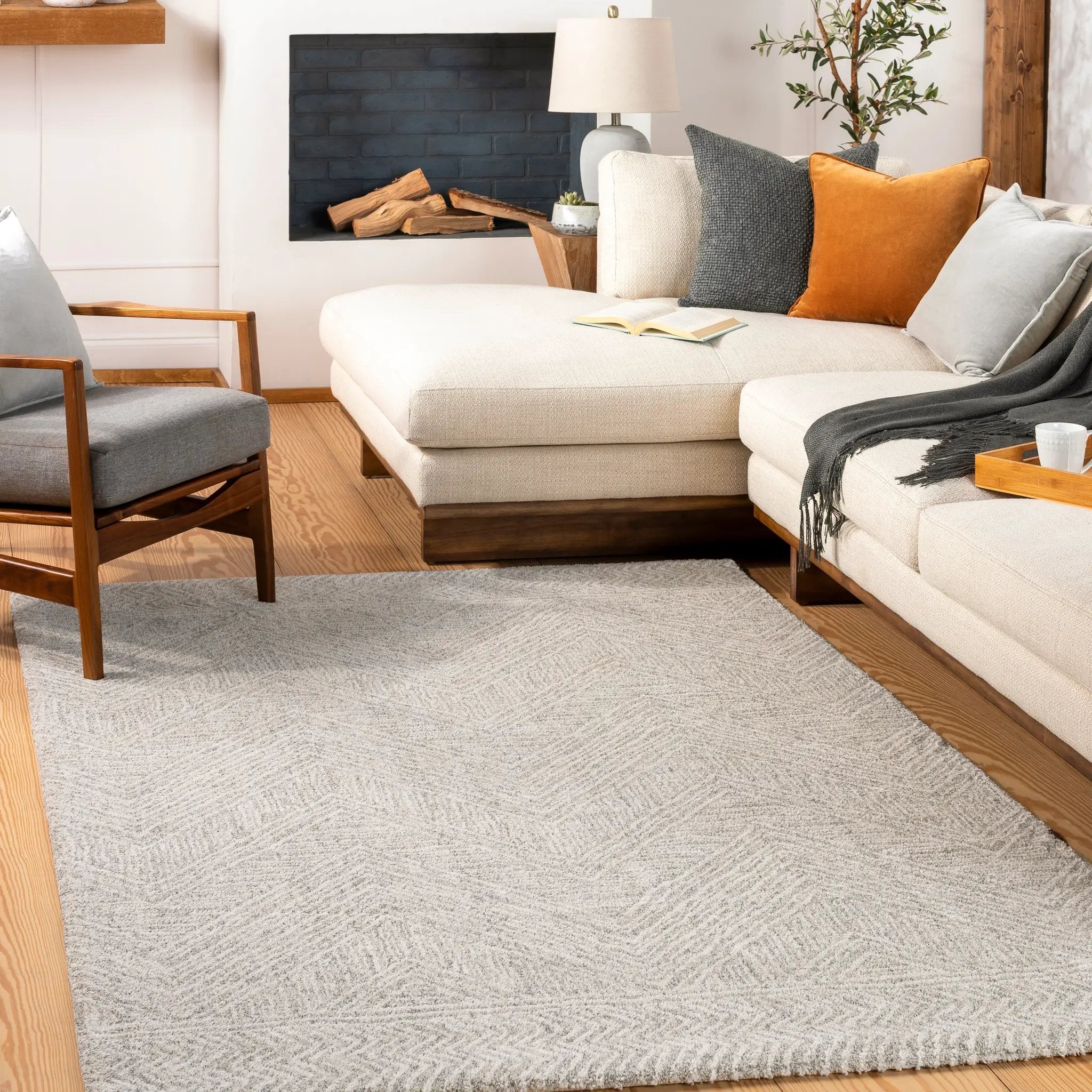 Gavic GVC-2300 Light-Slate Area Rug by LIVABLISS