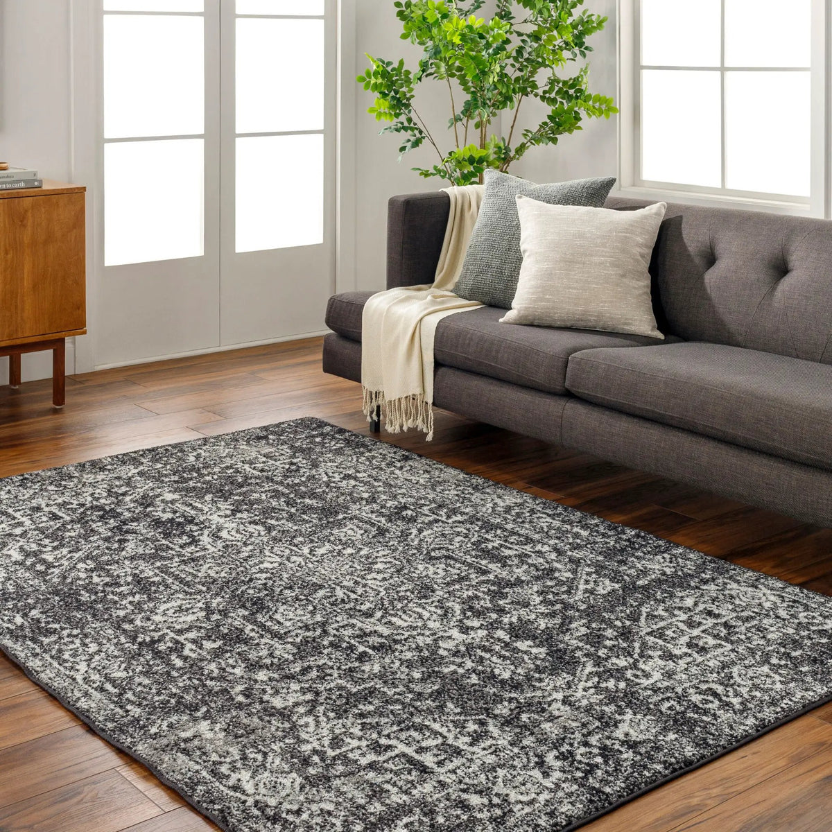 LIVABLISS Harput HAP-1087 Black Area Rug