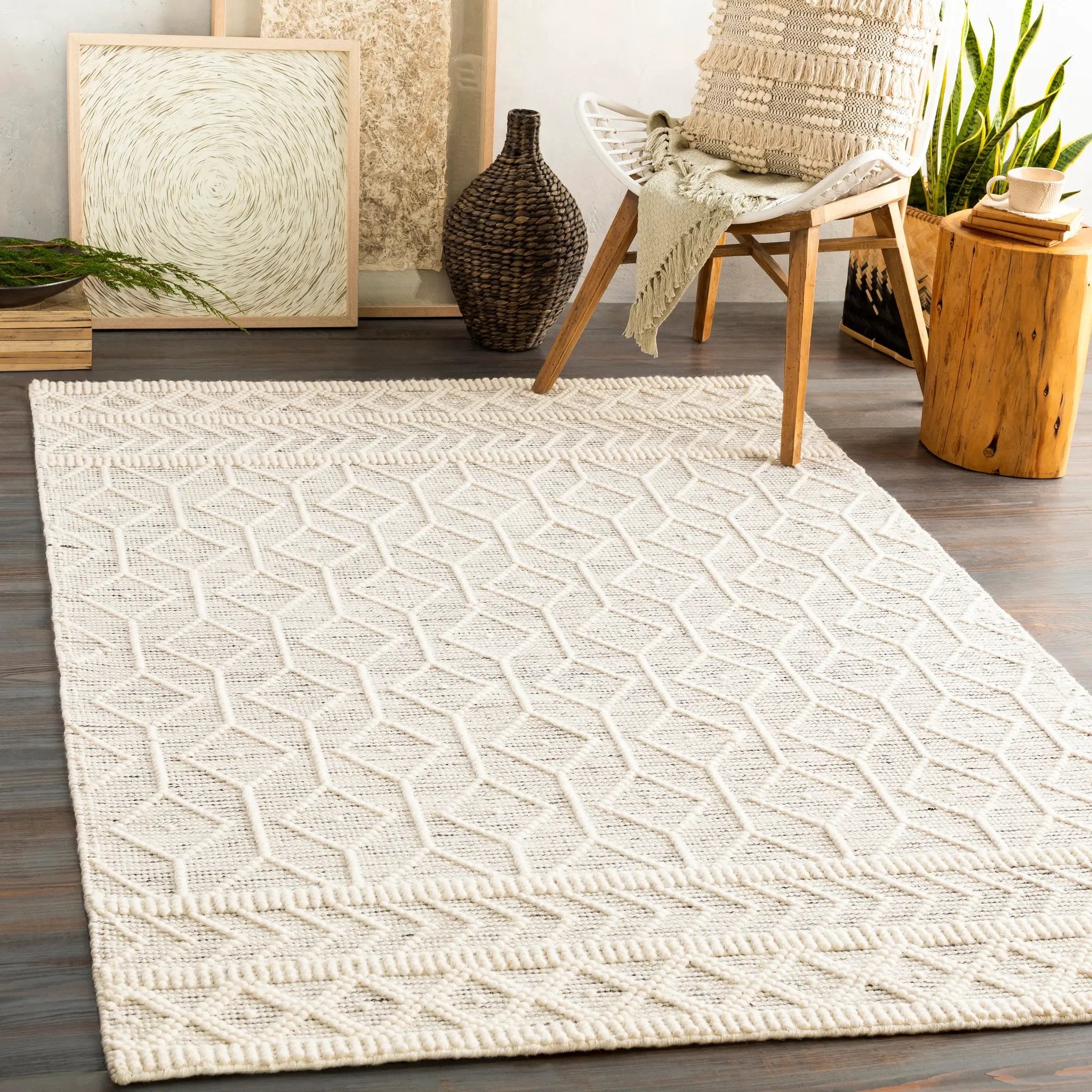 Hygge HYG-2307 Black Area Rug by LIVABLISS