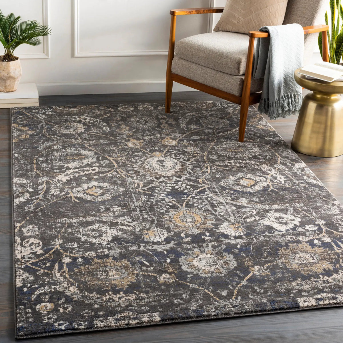 LIVABLISS Indigo IGO-2317 Black Area Rug