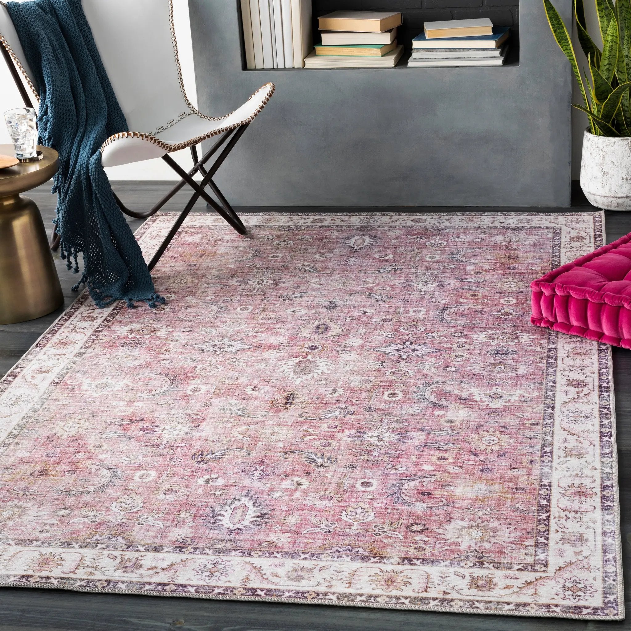 Iris IRS-2305 Purple Area Rug by LIVABLISS
