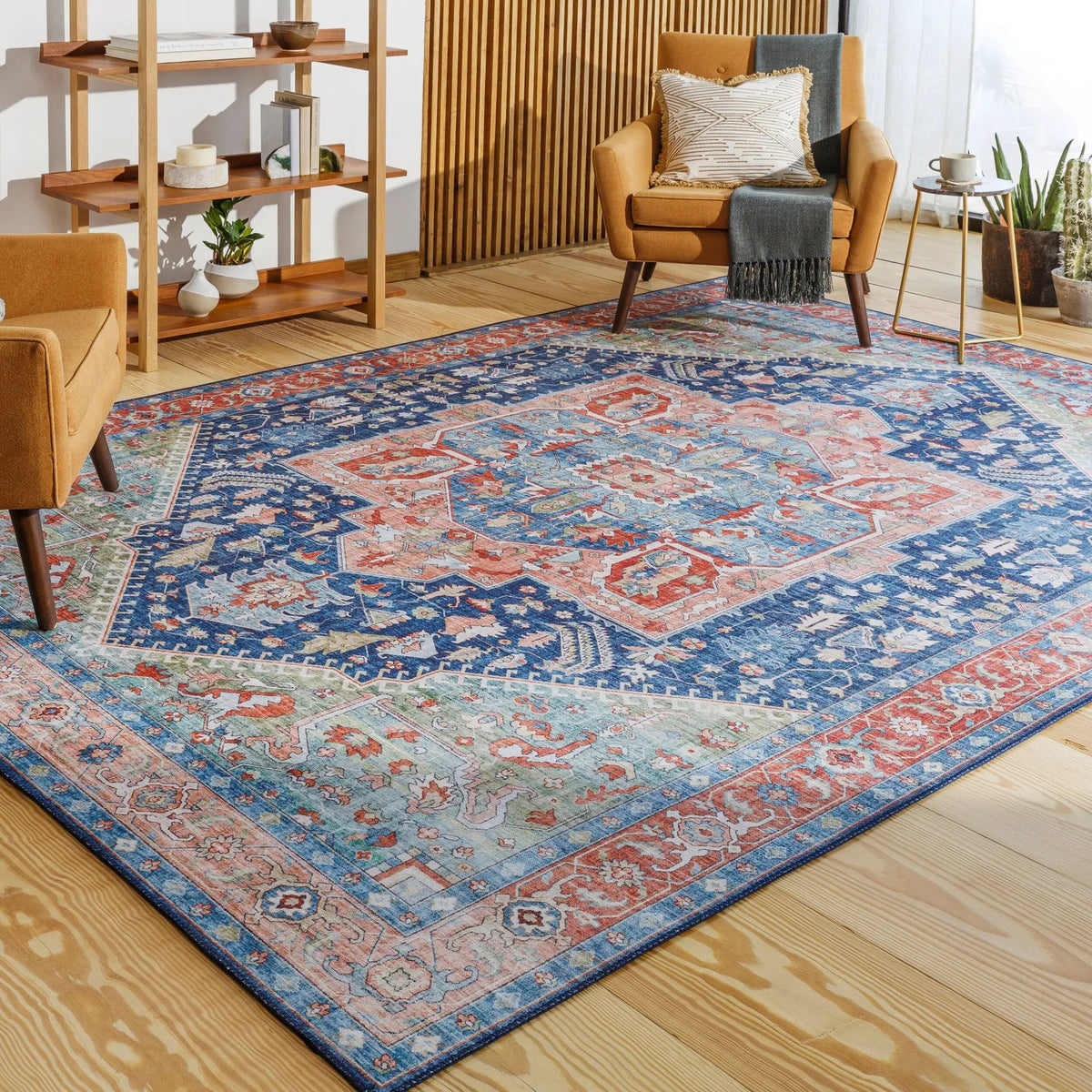 LIVABLISS Iris IRS-2312 Blue Area Rug