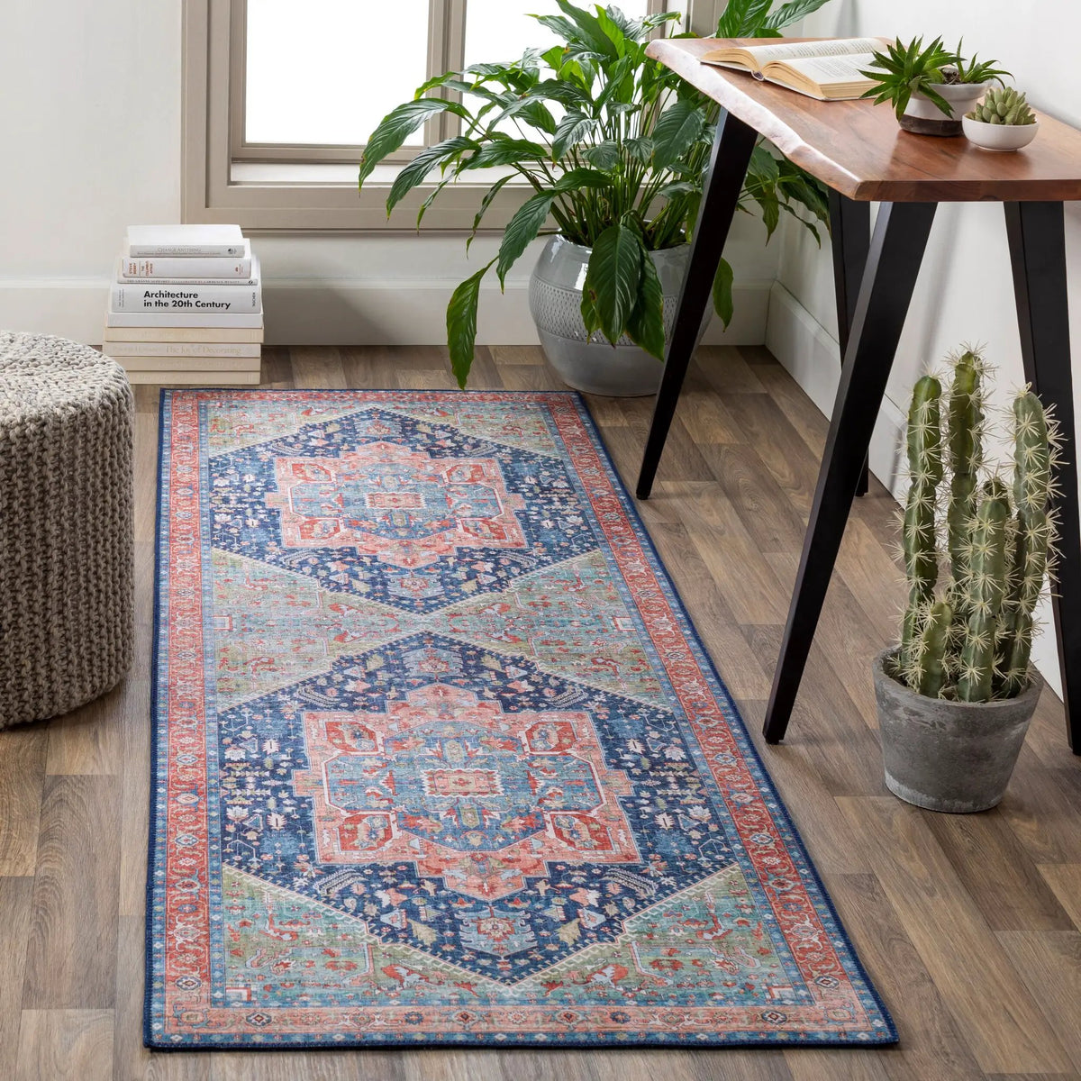 LIVABLISS Iris IRS-2312 Blue Area Rug