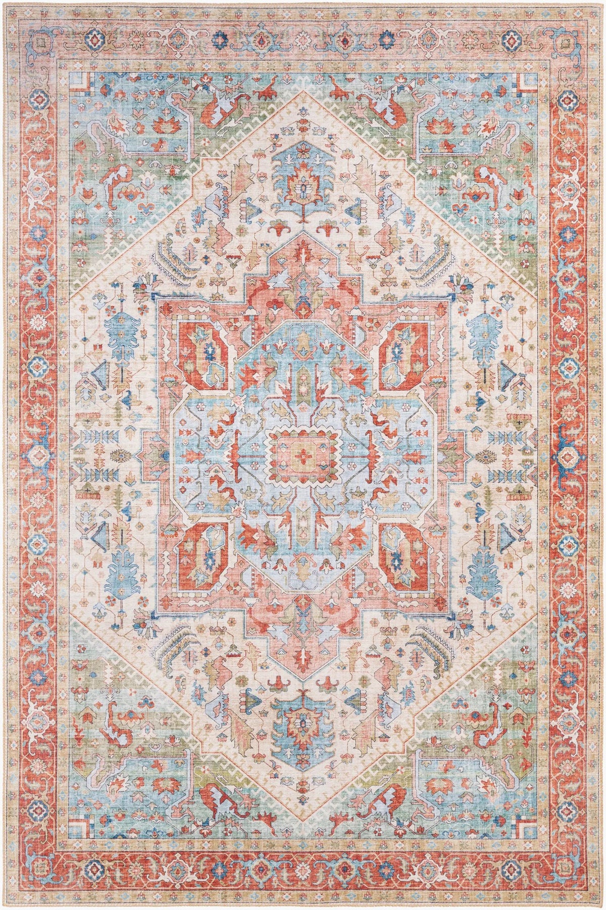 LIVABLISS Iris IRS-2314 Orange Area Rug