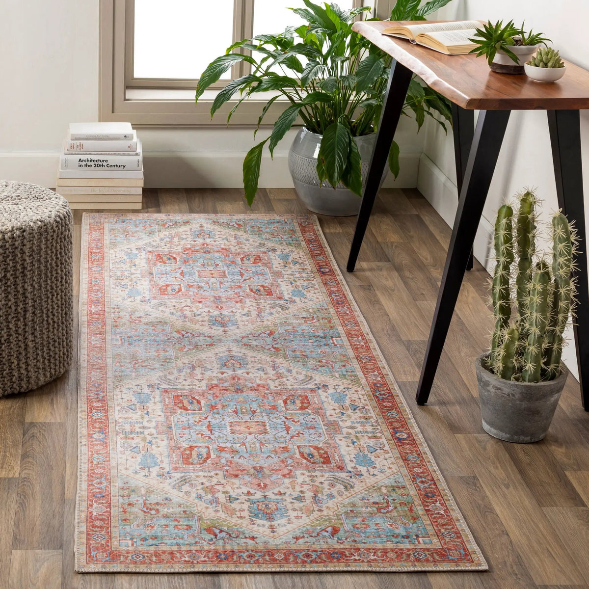 LIVABLISS Iris IRS-2314 Orange Area Rug