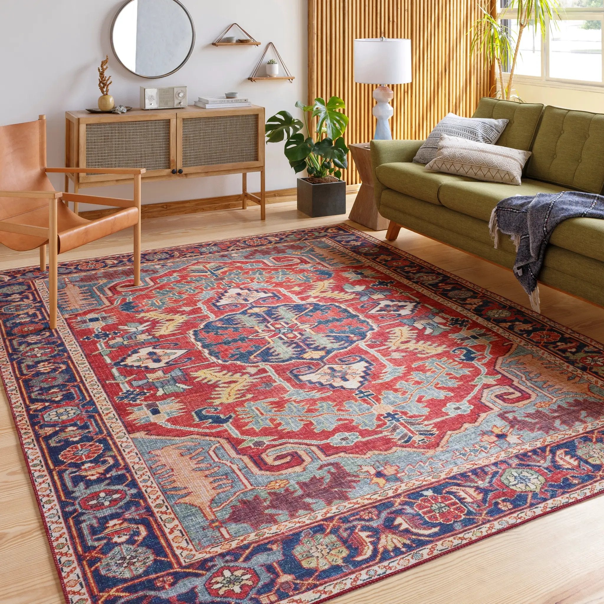 Iris IRS-2317 Red Area Rug by LIVABLISS