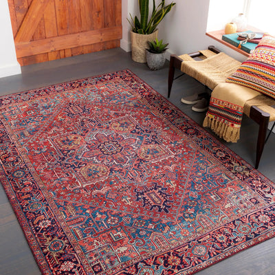 LIVABLISS Iris IRS-2330 Red Area Rug