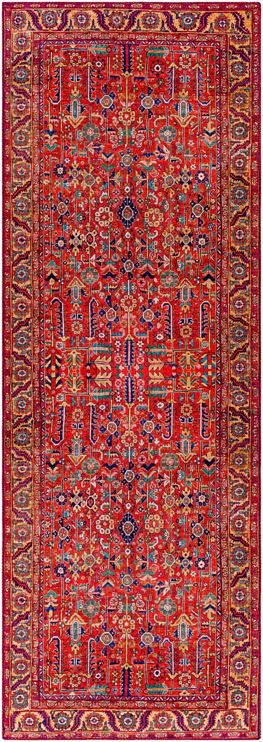 LIVABLISS Iris IRS-2332 Burnt-Orange Area Rug