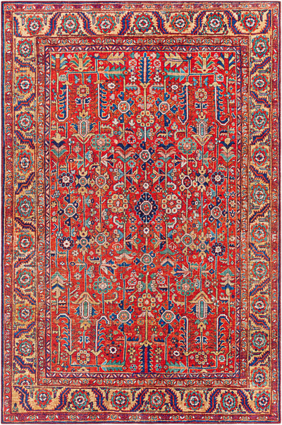 LIVABLISS Iris IRS-2332 Burnt-Orange Area Rug
